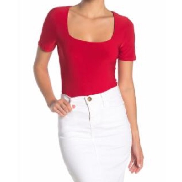 Astr Tops - ASTR red Body suit